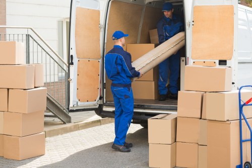Man and van vehicle ready for a local move in Highams Park