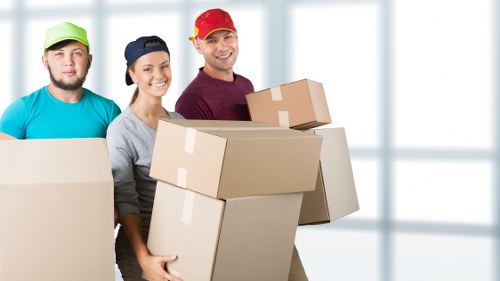 Local office move loading process in Highams Park with careful handling