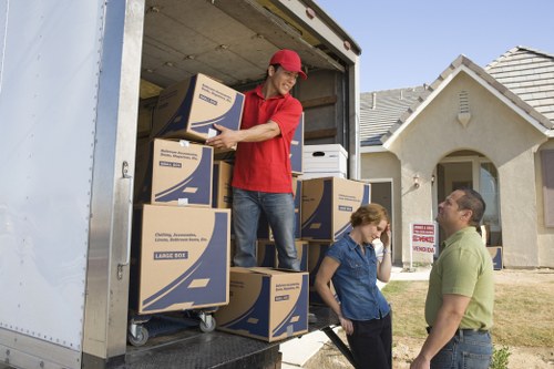 Checklist and packing boxes prepared for a house move