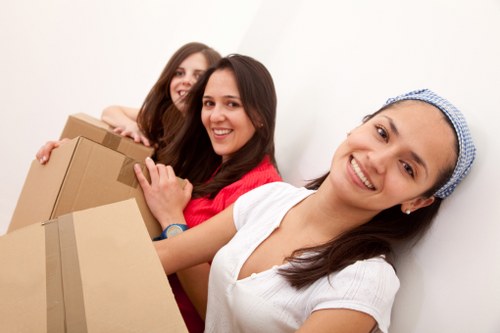 Loading furniture and boxes for a Highams Park moving job